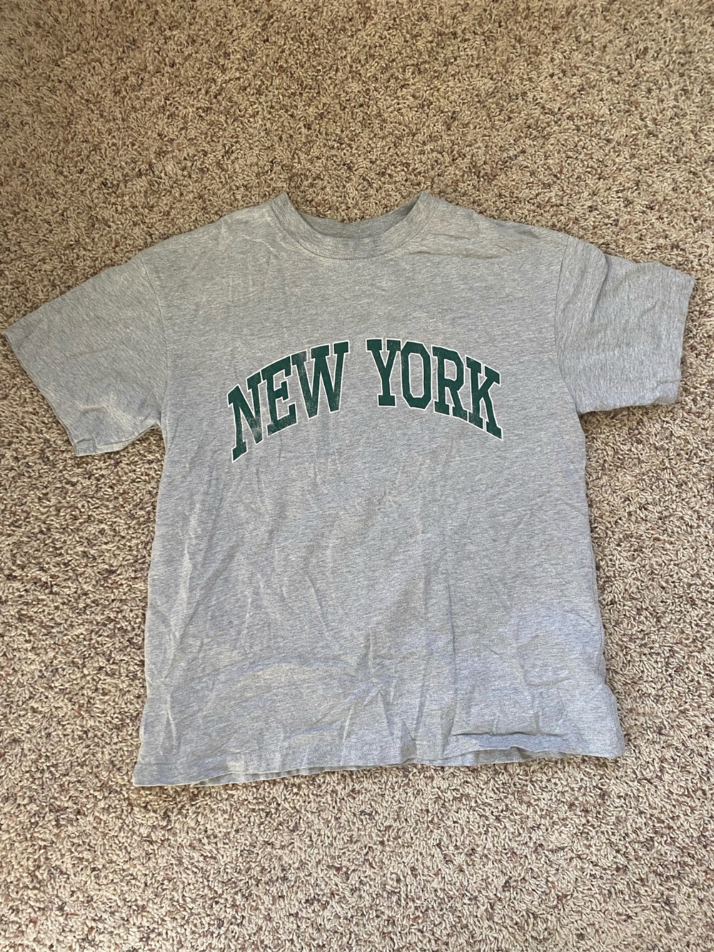 H&M Light Gray Tee with Subtle Heathering